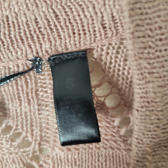 Bke Boutique Pink Ruffled Open Knit Cardigan - Picture 8 of 8